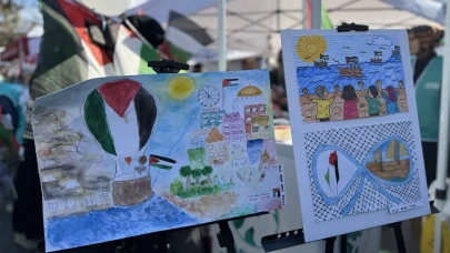 Çocukların fırçasında Gazze: Eminönü’nde duygusal sergi