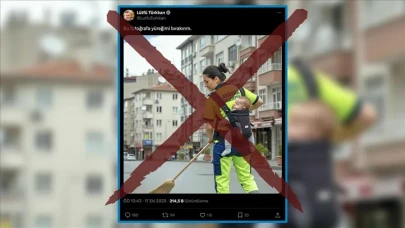 Viral fotoğrafın gerçeği: Ankara işçisinin sırtındaki bebek yapay zeka ürünü mü?