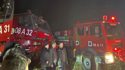 Artvin Hopa’da örtü yangını tamamen söndürüldü