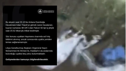 Ankara'dan Trablus'a giden iş jetinin irtibatı kesildi