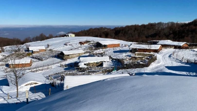 Amasya yüksek kesimleri beyaza büründü: Kar kalınlığı 20 cm