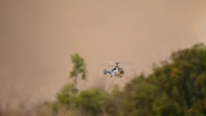 Adana'da orman yangınına ekipler havadan ve karadan müdahale ediyor