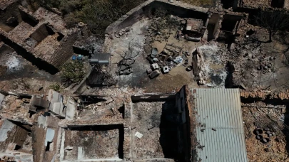 İzmir Ödemiş'teki orman yangınında zarar gören alanlar gün yüzüne çıktı