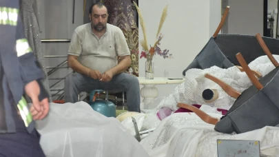 Gelinlikçi dükkanını ateşe vermeye çalışan şahıs gözaltına alındı