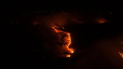 Bursa Orhaneli’de orman yangını yeniden alevlendi