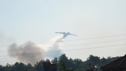 Urla’da orman yangını: Müdahale havadan ve karadan sürüyor