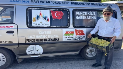 Denizli'nin Elmacı Dede'sinden İzmir'deki askerlere üzüm sürprizi