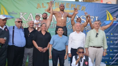 Ali Gürbüz Karamürsel Yağlı Pehlivan Güreşleri'nde başpehlivan unvanını kazandı