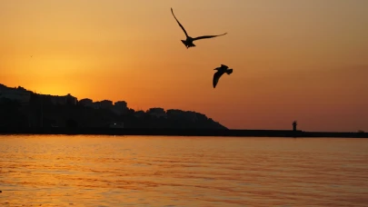 Tekirdağ'da gün doğumu görsel şöleni
