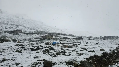 Rize'nin yüksek kesimlerinde kar yağışı etkili oldu