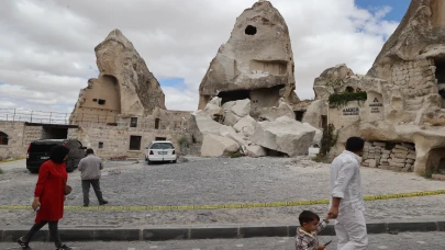 Nevşehir’in doğal mirası Göreme Peribacası çöktü