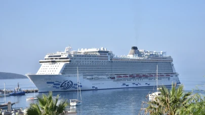 Bodrum'a dev kruvaziyer geldi: 2 Bin 683 yolcu tarihi mekanları gezdi