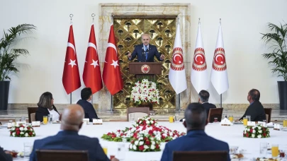 TBMM Başkanı Kurtulmuş KKTC Muhtarlarını kabul etti