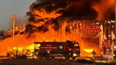 Kocaeli'deki lojistik deposu yangını kontrol altına alındı