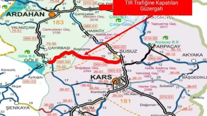 Kars Valiliği’nden uyarı: Boğatepe–Göle yolu tır trafiğine kapalı