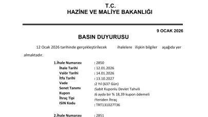 Hazine ve Maliye Bakanlığı'ndan yeni tahvil ihalesi: Enflasyon korumalı teklifler geliyor