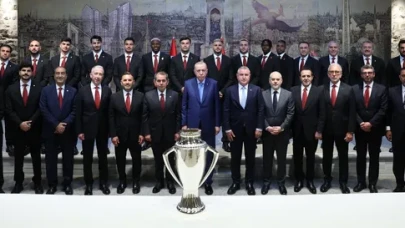 Cumhurbaşkanı Erdoğan, Galatasaray'ı şampiyonluk için kabul etti
