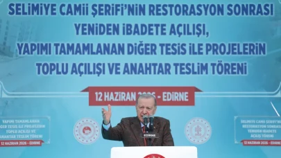 Erdoğan, Selimiye Camii’nin açılışında müjdeyi verdi: Edirne Sarayı 2027'de açılacak