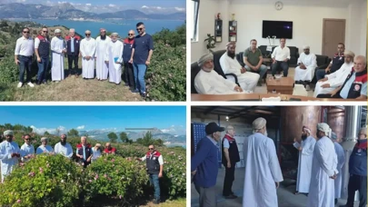 Umman heyeti Isparta’da Gül yağı üretimini inceledi