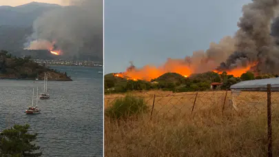 Fethiye'de alevler huzurevine dayandı: Yaşlılar hastaneye sevk edildi