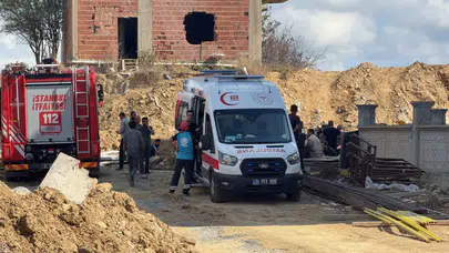 Başakşehir'de korku dolu anlar: İnşaat sahasında toprak kayması