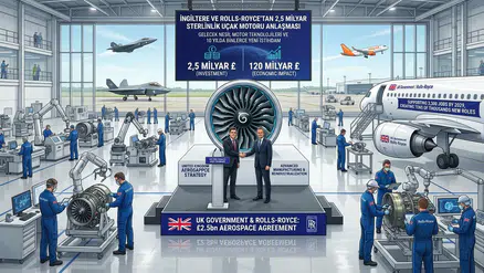 İngiltere ve Rolls-Royce’tan 2,5 Milyar Sterlinlik Uçak Motoru Anlaşması