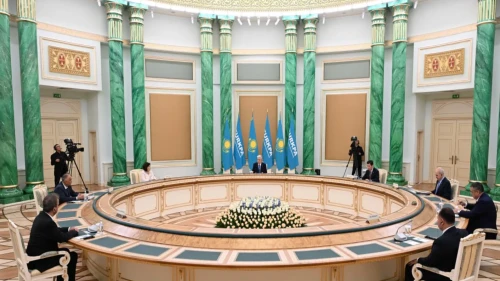 Tokayev, TÜRKPA Meclis Başkanlarını Astana’da kabul etti