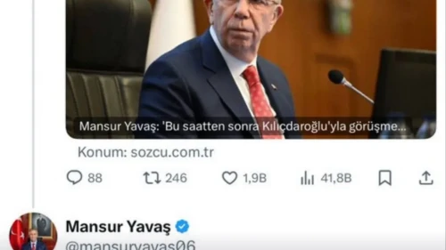 Mansur Yavaş'tan Sözcü'ye  yalanlama: "Böyle Bir Sözüm Yok"