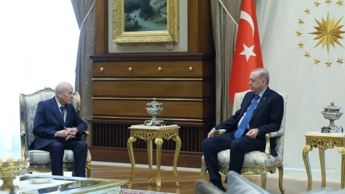 Beklenen kabine değişikliği öncesi Devlet Bahçeli Cumhurbaşkanlığı Külliyesine ziyarette bulundu