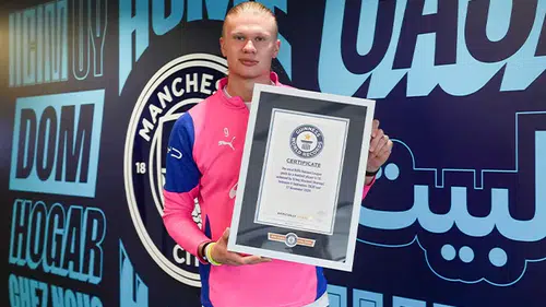 Erling Haaland Guinness Dünya Rekorları'na yenilerini ekledi