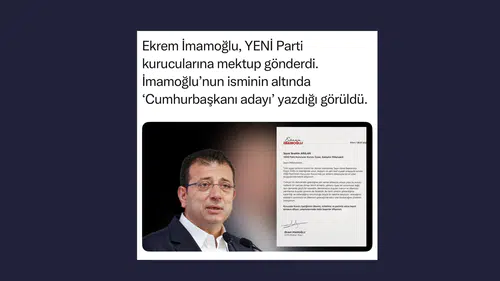 Ekrem İmamoğlu’ndan YENİ Parti Kurucularına Mektup: "Cumhurbaşkanı Adayı" İmzası Dikkat Çekti