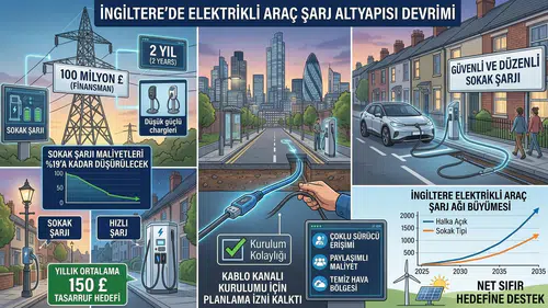 İngiltere’de Elektrikli Araç Şarjına 100 Milyon Sterlinlik Destek