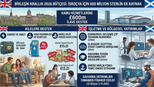 İngiltere Bütçesinden İskoçya’ya 600 Milyon Sterlinlik Ek Kaynak