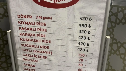 Peçenek Döner 2026 fiyatları açıklandı: Döner 520 TL oldu