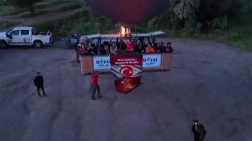 Kapadokya'dan milli takıma moral uçuşu