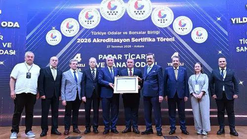 Rize-Pazar Ticaret ve Sanayi Odası "Akredite Oda Statüsü" belgesini aldı
