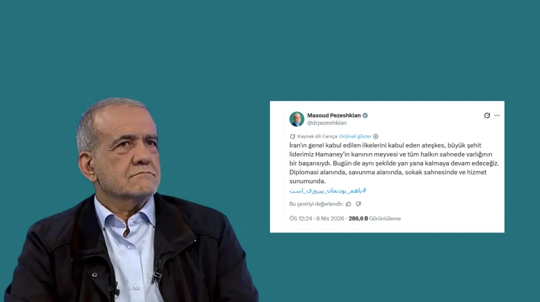 İran Cumhurbaşkanı Pezeşkiyan'dan Ateşkes Mesajı: "Hamaney’in Kanının Meyvesi"