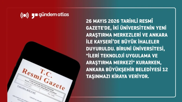 26 Mayıs 2026 Resmî Gazete'de neler var?
