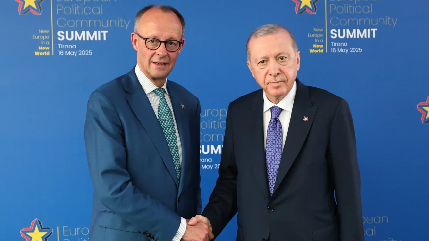 Erdoğan ve Merz Tiran'da buluştu: Türkiye-Almanya ilişkileri masada
