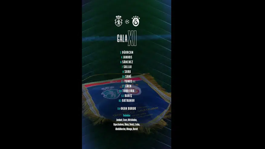 Galatasaray'ın Sporting CP karşısındaki ilk 11'i açıklandı!