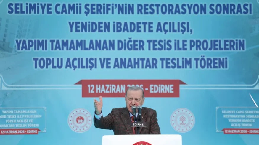 Erdoğan, Selimiye Camii’nin açılışında müjdeyi verdi: Edirne Sarayı 2027'de açılacak
