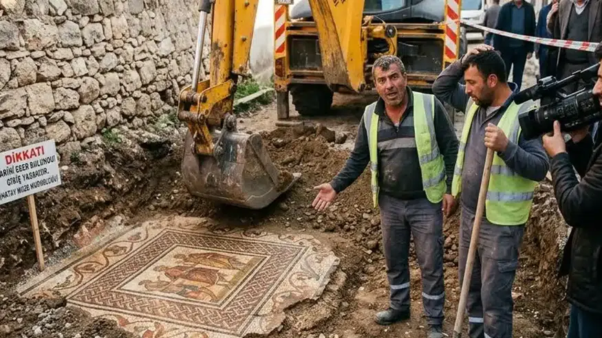 Reyhanlı'daki kazıda tarihi mozaik sürprizi