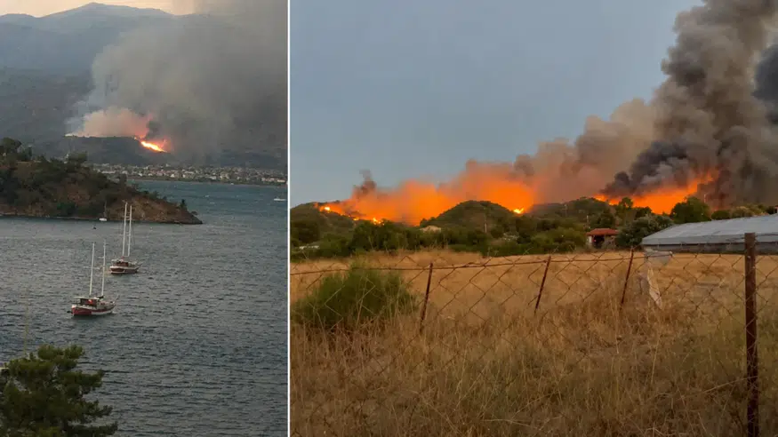 Fethiye'de alevler huzurevine dayandı: Yaşlılar hastaneye sevk edildi
