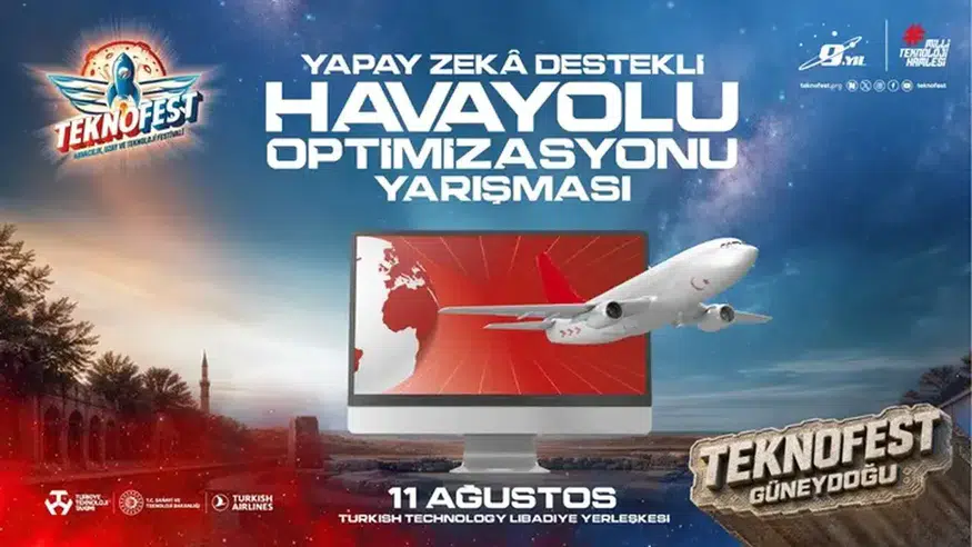 Teknoloji ve havacılığı buluşturan yarışmada gençler, yapay zeka ile geleceğin uçuş ağlarını şekillendiriyor.