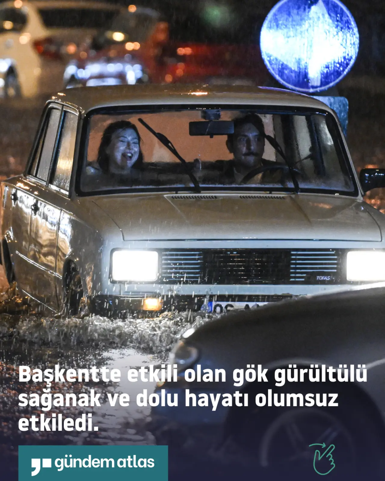 Ankara'da etkili olan gök gürültülü sağanak ve dolu yaşamı olumsuz etkiledi 1